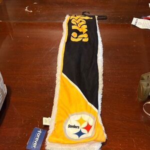 Forever Collectibles Steelers Fleece Scarf - Black, Yellow, White